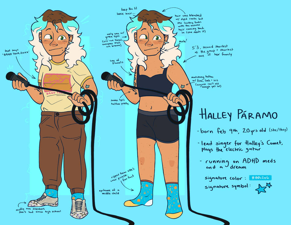 halley reference sheet